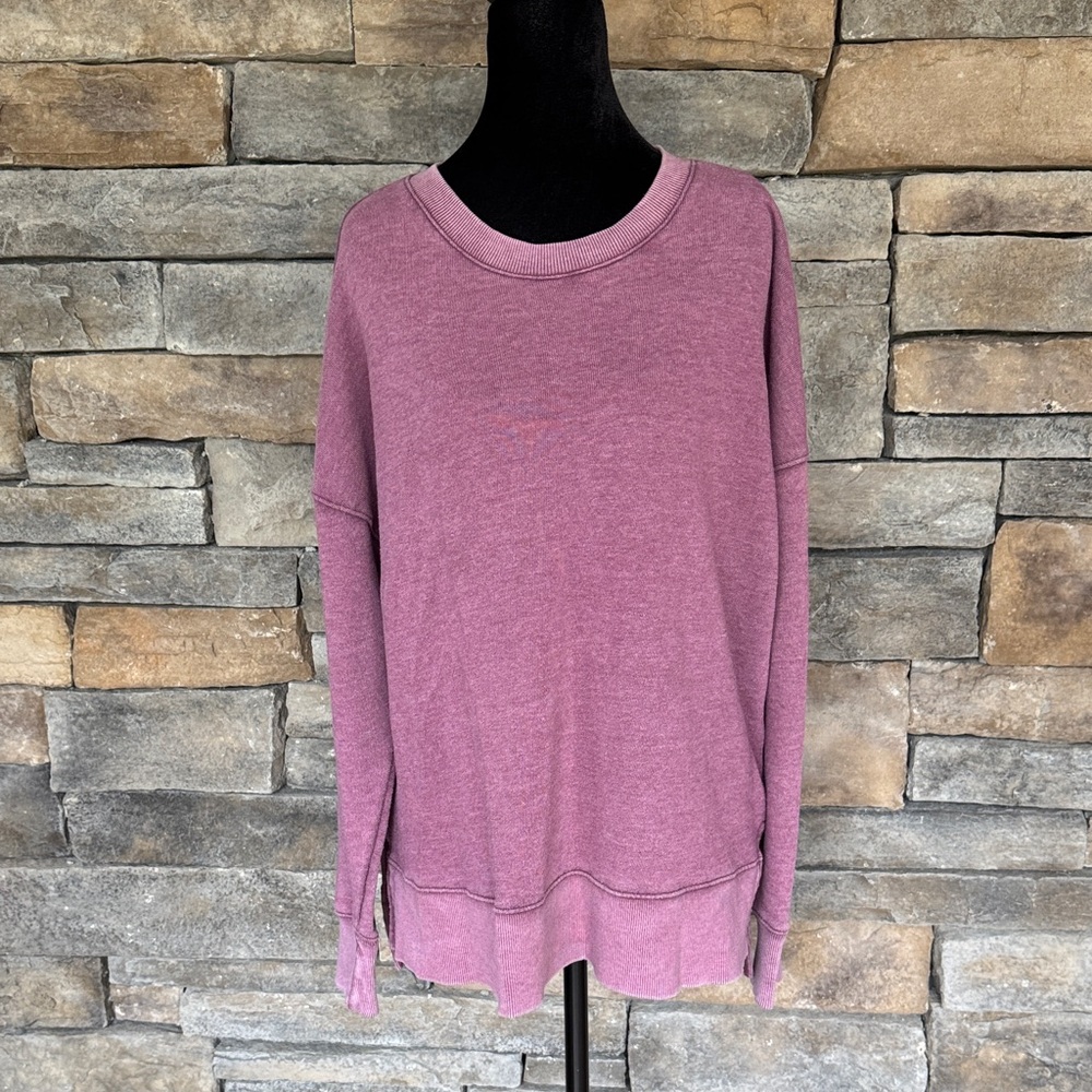 Time and Tru- Heathered Mauve Lightweight Sweatshirt